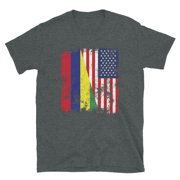 Mauritius USA Flag - Half American T-Shirt