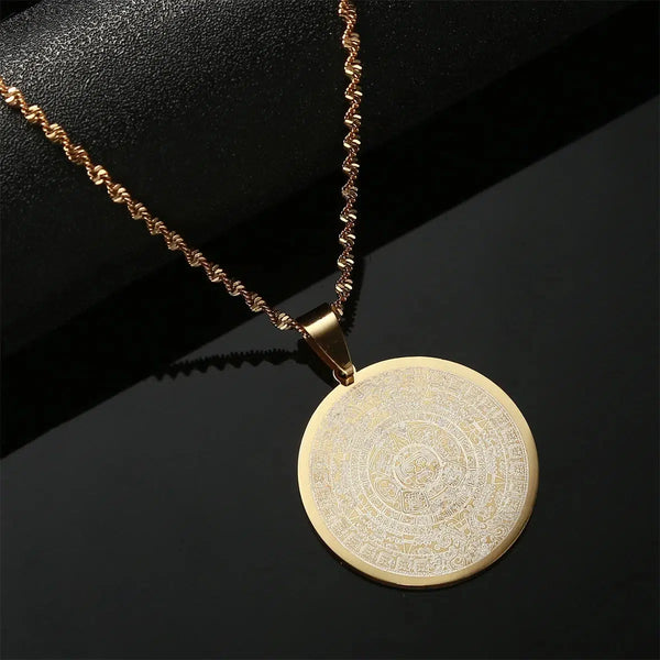 Mayan Calendar Pendant Necklace