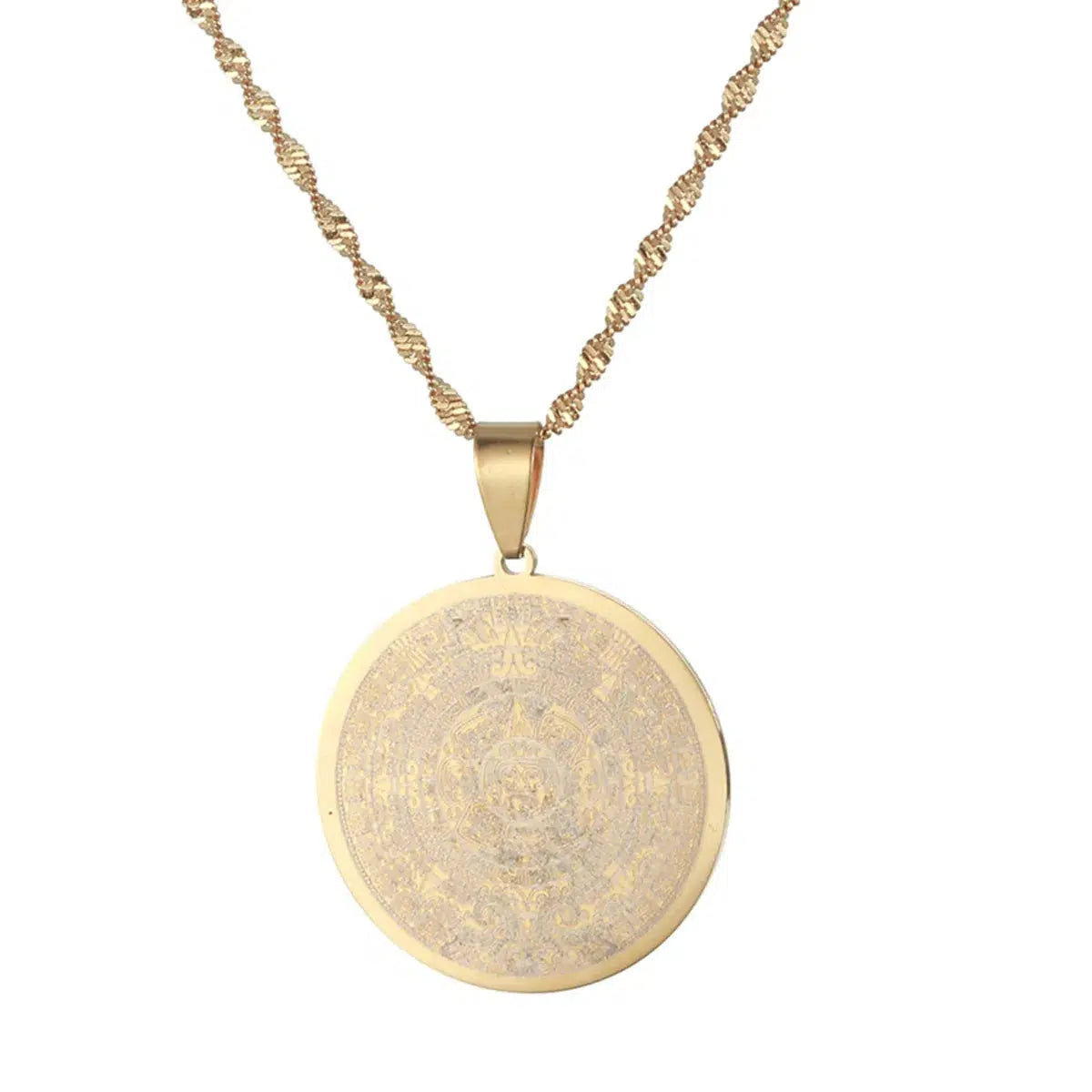 Mayan Calendar Pendant Necklace