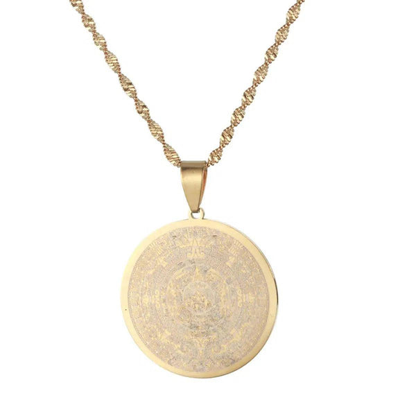 Mayan Calendar Pendant Necklace