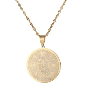 Mayan Calendar Pendant Necklace