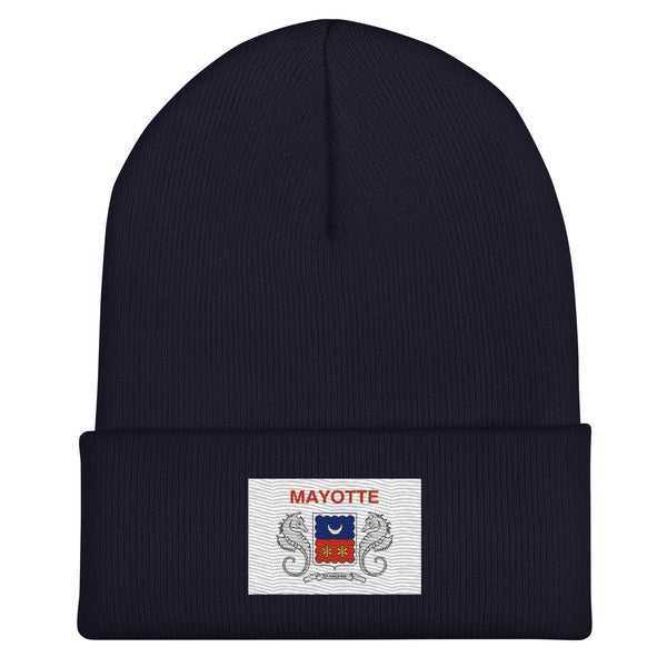 Mayotte Flag Beanie - Embroidered Winter Hat