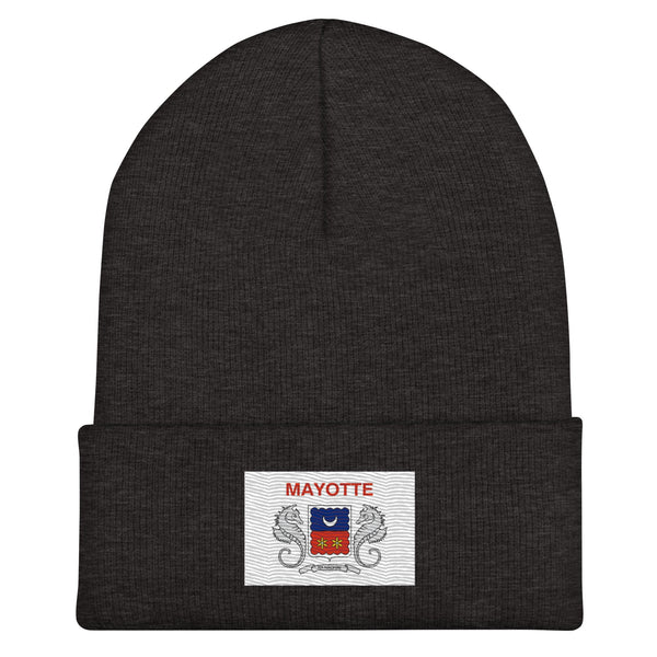 Mayotte Flag Beanie - Embroidered Winter Hat