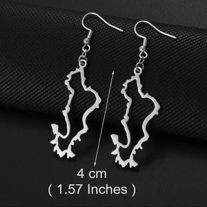 Mayotte Map Earrings