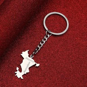 Mayotte Map Keychain