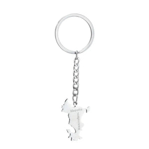 Mayotte Map Keychain