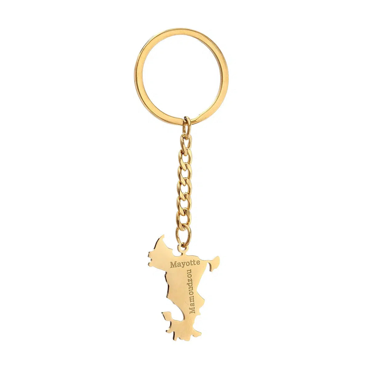 Mayotte Map Keychain