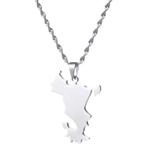 Mayotte Map Necklace