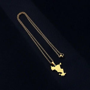 Mayotte Map Necklace