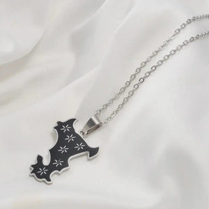 Mayotte Map Necklace