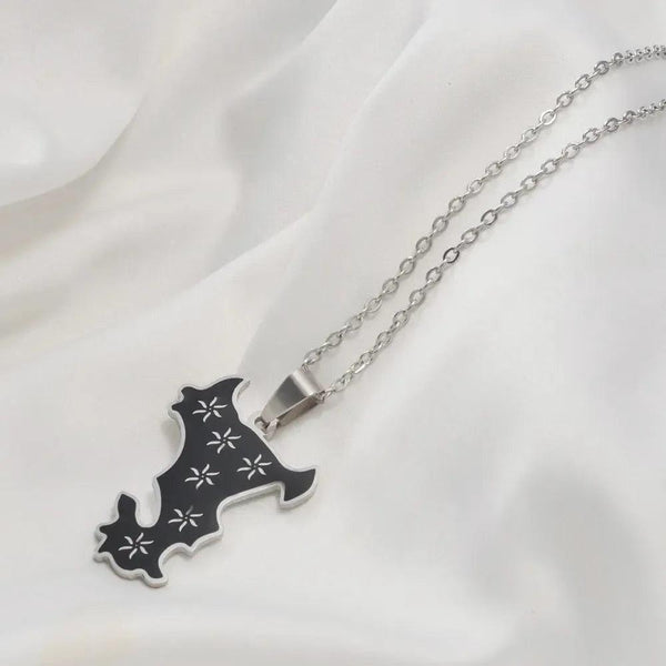 Mayotte Map Necklace