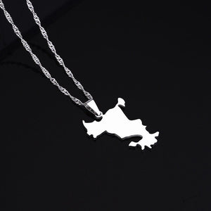 Mayotte Map Necklace