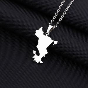 Mayotte Map Necklace