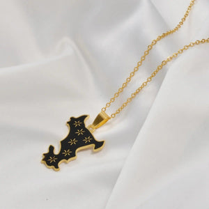 Mayotte Map Necklace