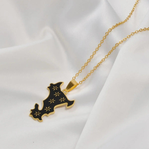 Mayotte Map Necklace