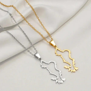 Mayotte Map Necklace