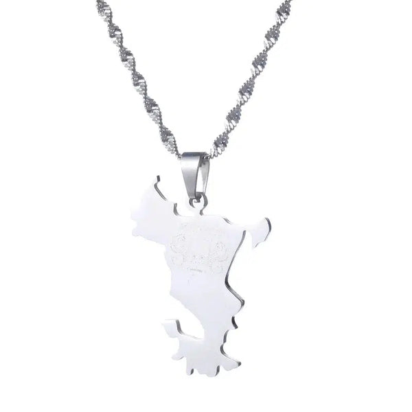 Mayotte Map Necklace