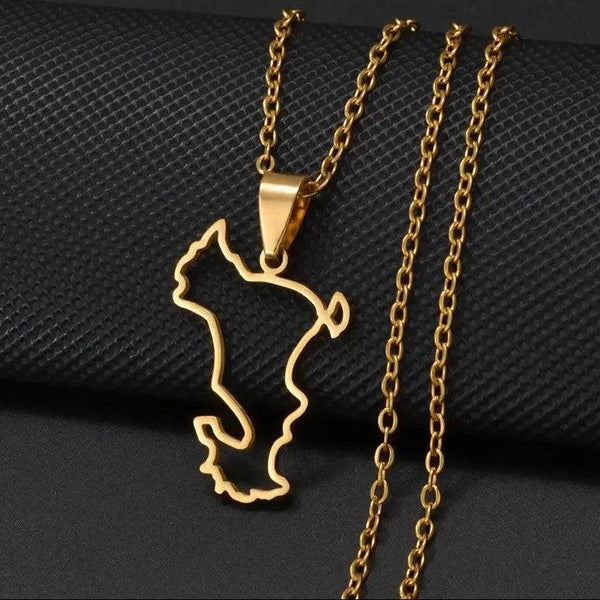 Mayotte Map Necklace