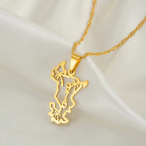 Mayotte Map Necklace Collection