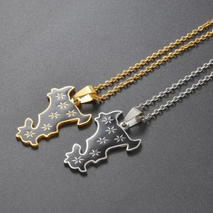 Mayotte Map Necklace