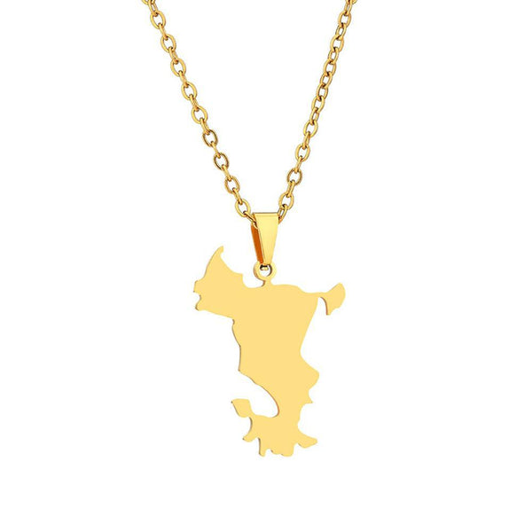 Mayotte Map Necklace