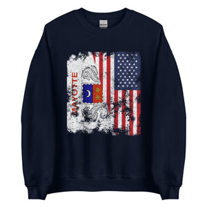 Mayotte USA Flag Sweatshirt