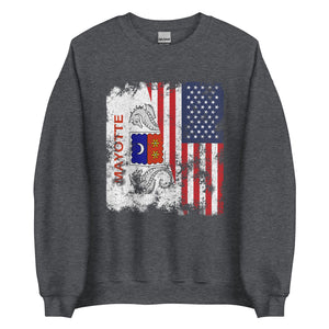 Mayotte USA Flag Sweatshirt