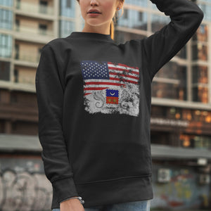 Mayotte USA Flag Sweatshirt