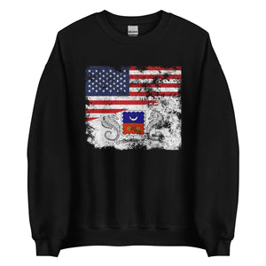 Mayotte USA Flag Sweatshirt