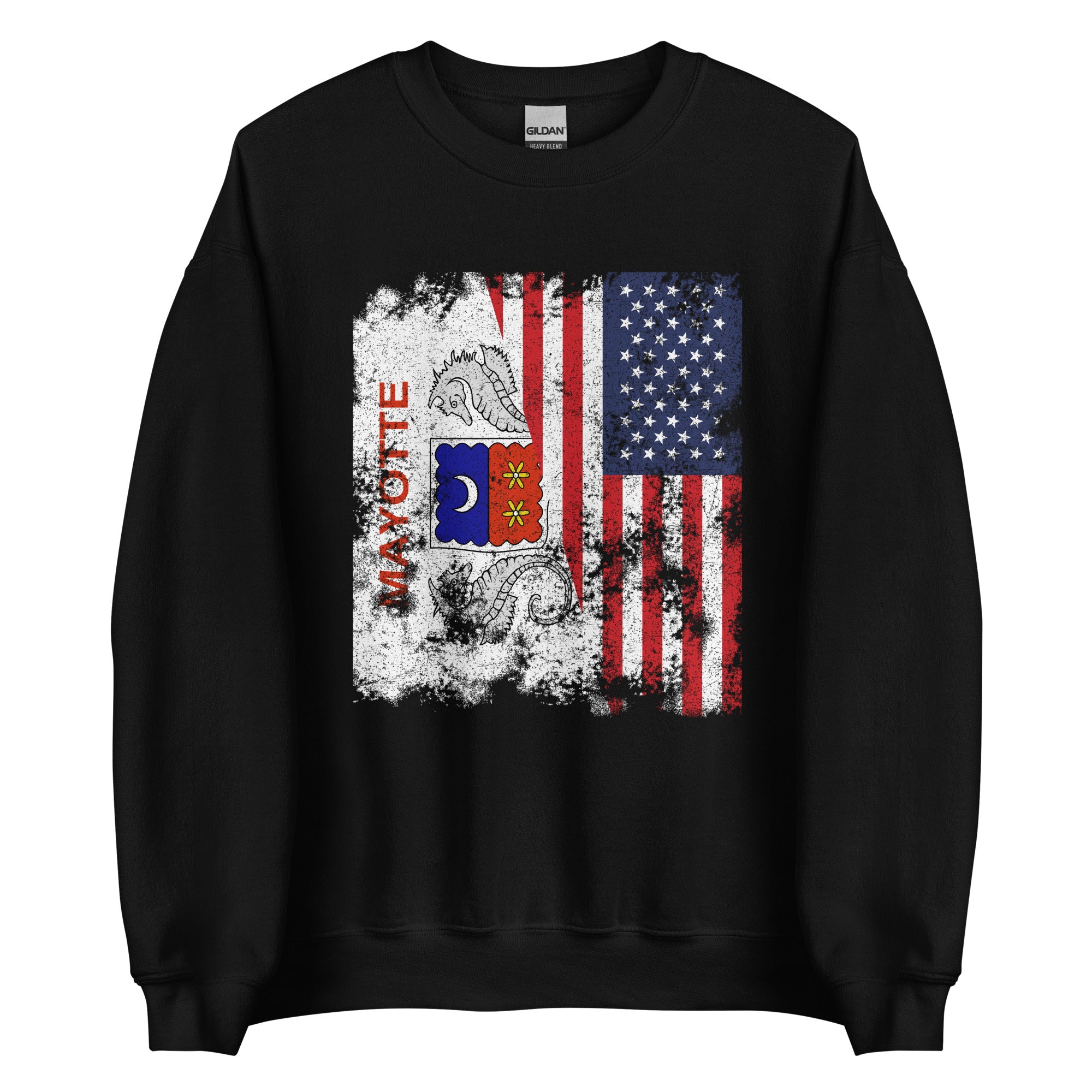 Mayotte USA Flag Sweatshirt