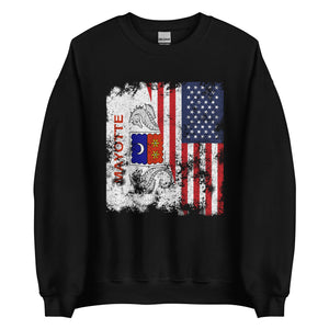Mayotte USA Flag Sweatshirt