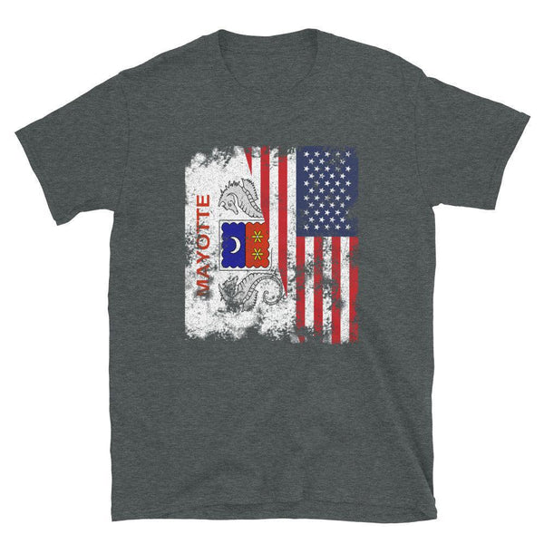 Mayotte USA Flag T-Shirt