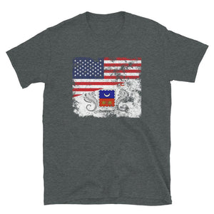 Mayotte USA Flag T-Shirt
