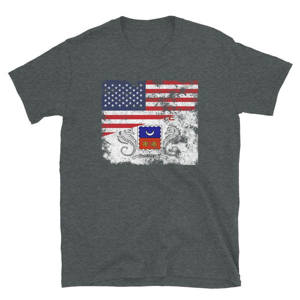Mayotte USA Flag T-Shirt