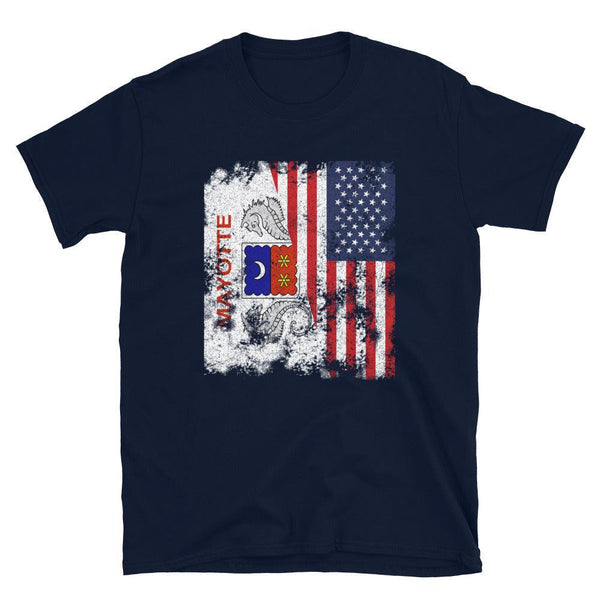 Mayotte USA Flag T-Shirt