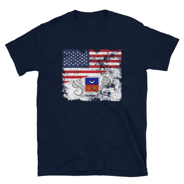 Mayotte USA Flag T-Shirt