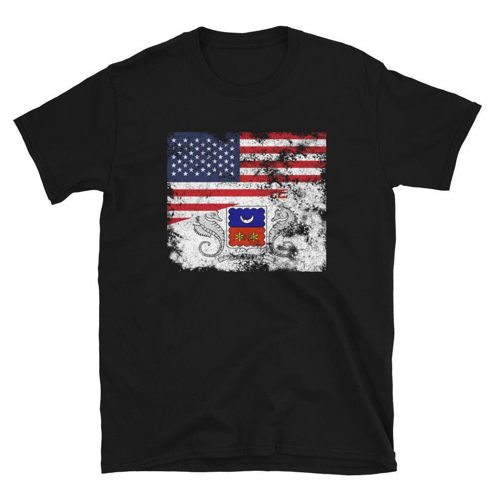 Mayotte USA Flag T-Shirt