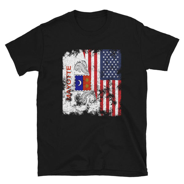 Mayotte USA Flag T-Shirt