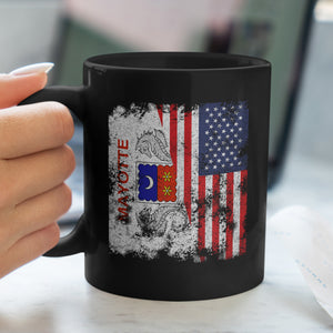 Mayotte USA Flag Mug