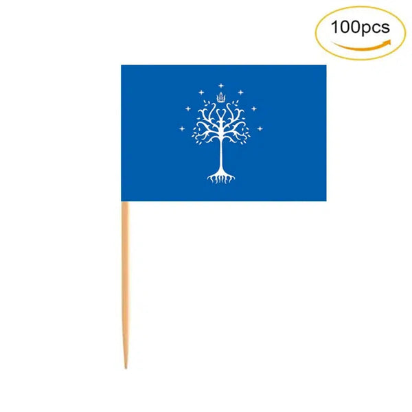 Medieval Flag Toothpicks - Cupcake Toppers (100Pcs)