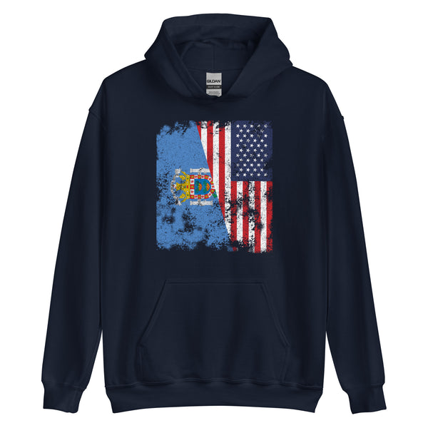 Melilla USA Flag Hoodie