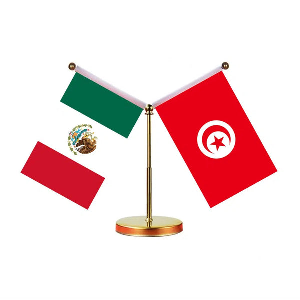 Mexico Egypt Desk Flag - Custom Table Flags (Mini)