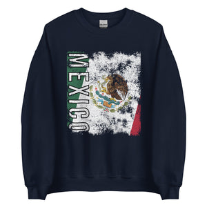 Mexico Flag - Distressed Flag Sweatshirt