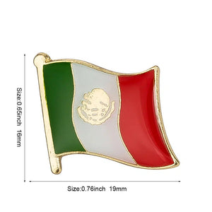 Mexico Flag Lapel Pin - Enamel Pin Flag