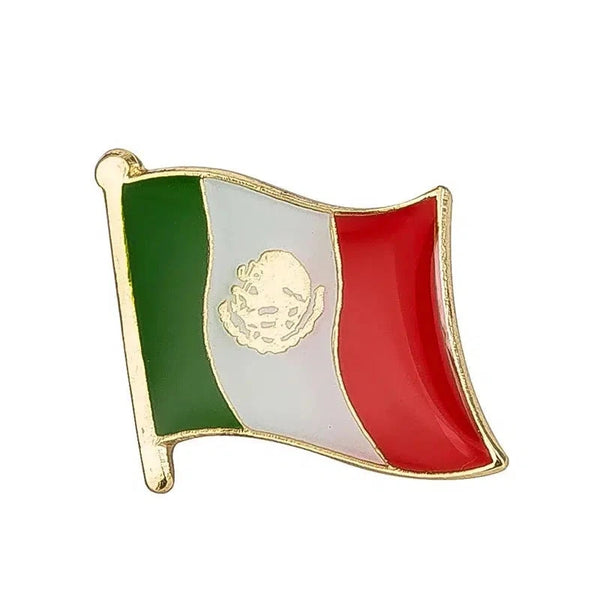Mexico Flag Lapel Pin - Enamel Pin Flag