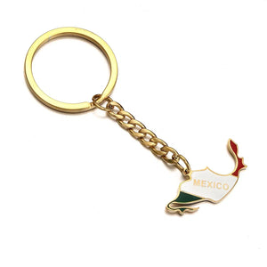 Mexico Flag Map Keychain