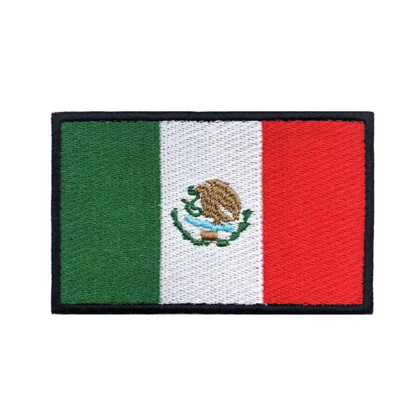 Mexico Flag Patch - Iron On/Hook & Loop Patch