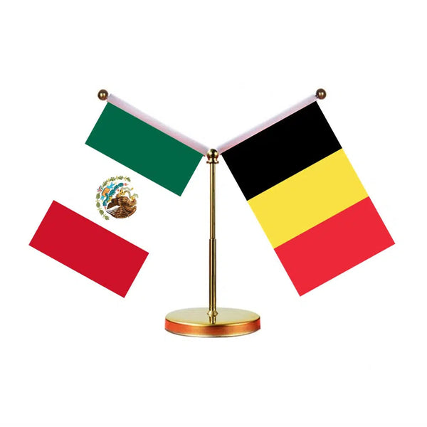 Mexico Ireland Desk Flag - Custom Table Flags (Mini)