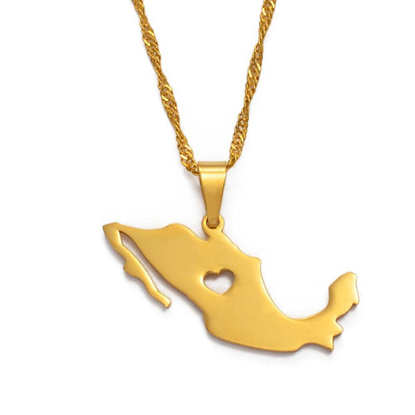 Mexico Map Necklace