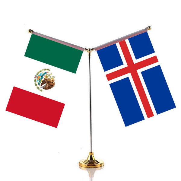 Mexico Norway Desk Flag - Custom Table Flags (Small)